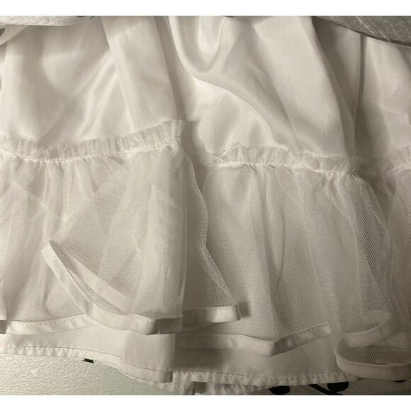 Marmellata Infants Party Holiday Christmas White Black Polka Dot Dress Sz-6-9mo - Picture 5 of 6